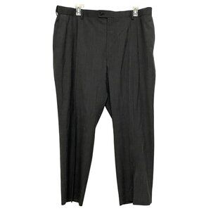 Croft & Barrow Flat Front Performance Wool Mens Dress Pants 44x30 Charcoal Gray